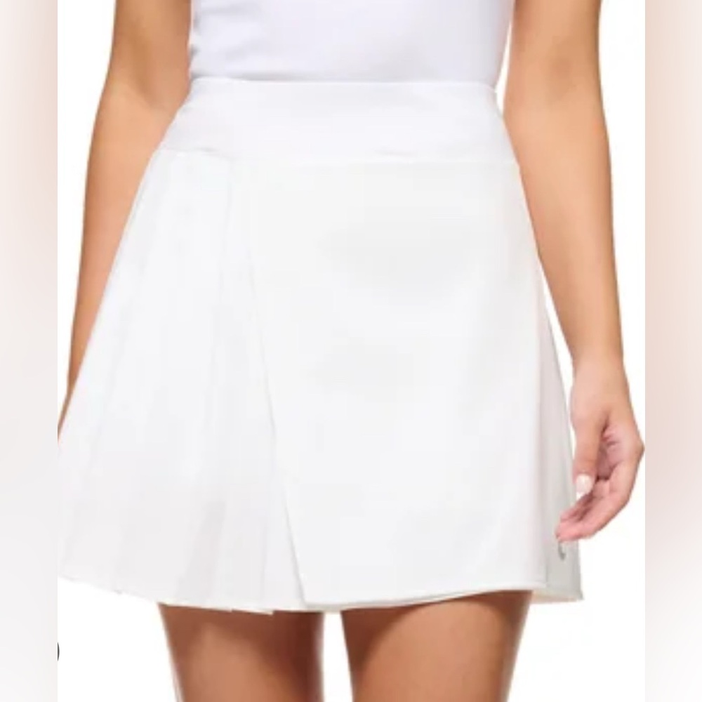 🤍Lolë White Pleated Active Skort – Built-In Shorts with Pocket (NWT)